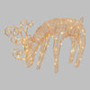 Renna tridimensionale luminosa Renna che Bruca decorazione in filo di rame con microled a luce calda