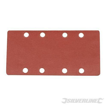 Fogli abrasivi forati 1/3 a fissaggio a strappo in ossido di alluminio nuovo varie grane Silverline
