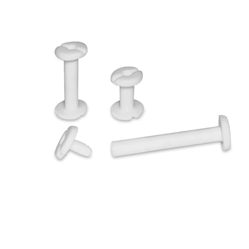 Busta 20 Viti Sepolte 20Mm In Plastica Bianca