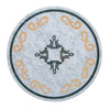 Biscottini PIANO TAVOLO ROTONDO IN MARMO INTARSIATO Carrara dimensioni 130x130 Offerta
