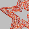 Stella LT 3D colore rosso con 140 MicroLED e gioco di luce FlashLED Diamond Ø 35 cm
