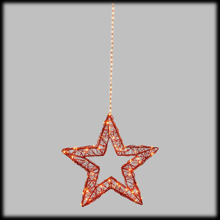Stella LT 3D colore rosso con 140 MicroLED e gioco di luce FlashLED Diamond Ø 35 cm