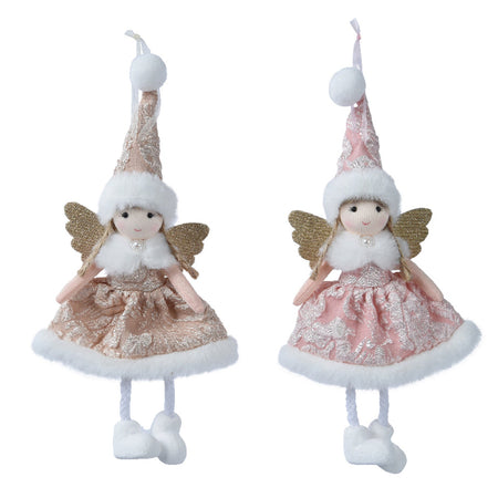 Statuetta con fatine decorazione per interno h 24 cm