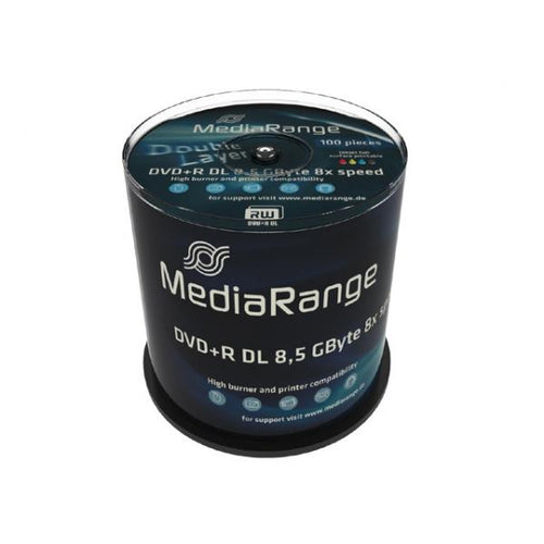 MediaRange MR471 DVD vergine 8,5 GB DVD+R DL 100 pz (MediaRange - DVD+R DL x 100 - 8.5 GB -)