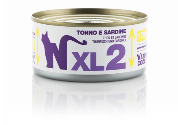 Natural Code Scatoletta XL2 Tonno e Sardine per Gatti Adulti 170gr