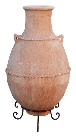 Biscottini Biscottini Anfora Terracotta 65x65x110 Marocco Fatta a Mano Orcio Vaso