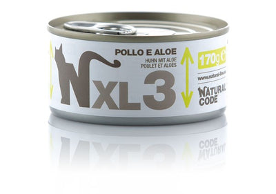 Natural Code Scatoletta XL3 Pollo e Aloe per Gatti Adulti 170gr