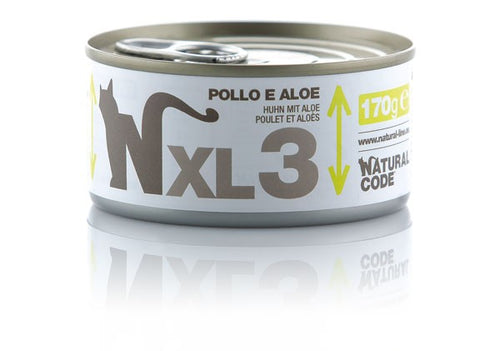 Natural Code Scatoletta XL3 Pollo e Aloe per Gatti Adulti 170gr