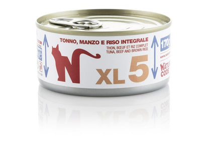 Natural Code Scatoletta XL5 Tonno Manzo e Riso Integrale per Gatti Adulti 170gr
