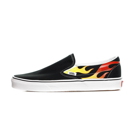 VANS Scarpa Bassa Uomo Classic Slip-on (flame) Black/black/white da uomo