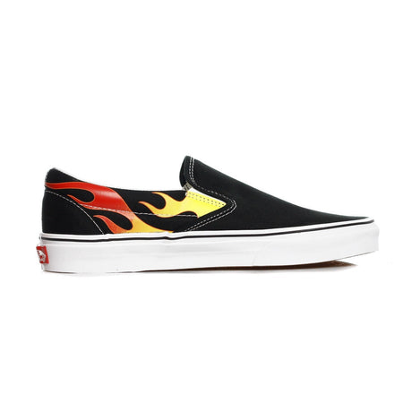 VANS Scarpa Bassa Uomo Classic Slip-on (flame) Black/black/white da uomo