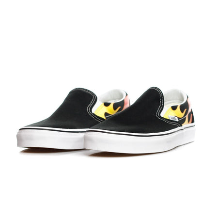 VANS Scarpa Bassa Uomo Classic Slip-on (flame) Black/black/white da uomo