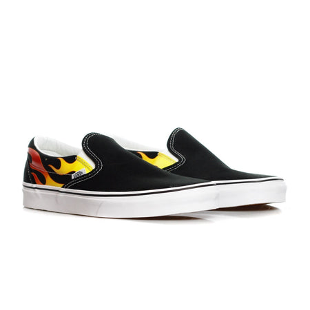 VANS Scarpa Bassa Uomo Classic Slip-on (flame) Black/black/white da uomo