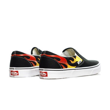 VANS Scarpa Bassa Uomo Classic Slip-on (flame) Black/black/white da uomo