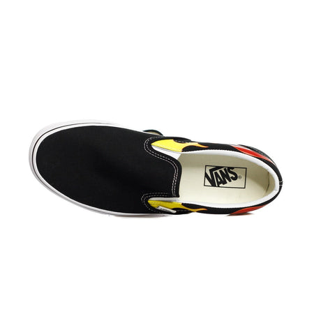VANS Scarpa Bassa Uomo Classic Slip-on (flame) Black/black/white da uomo