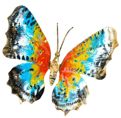 FARFALLA GRANDE DECORATIVA IN FERRO BATTUTO CM. 20