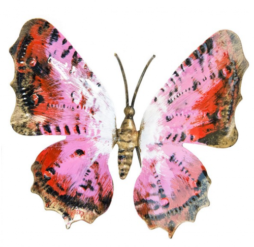 FARFALLA GRANDE DECORATIVA IN FERRO BATTUTO CM. 20