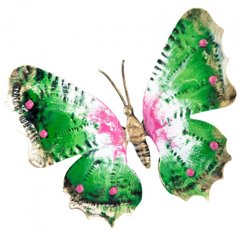 FARFALLA GRANDE DECORATIVA IN FERRO BATTUTO CM. 20