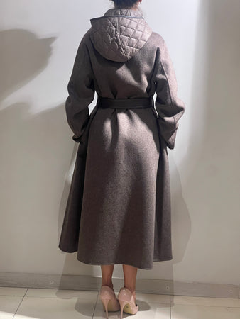 Cappotto Vicolo Fango con cintura