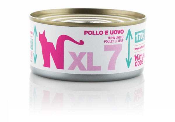 Natural Code Scatoletta XL7 Pollo e Uovo per Gatti Adulti 170gr