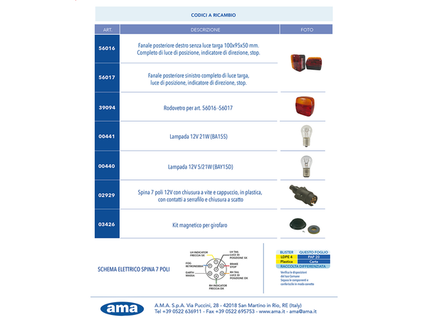 Kit luci 12 V magnetico con cablaggio 10/4 m Confezione da 1pz