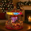 Carosello giostra con luci led e movimento per decorazioni natalizie