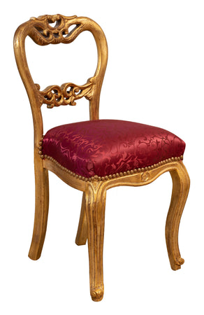 Biscottini Sedia poltroncina stile francese Luigi XVI in legno massello di faggio