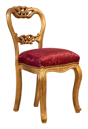 Biscottini Sedia poltroncina stile francese Luigi XVI in legno massello di faggio