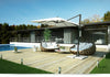 Ombrellone con palo laterale ''Mercurio'' 3 x 3 mt in alluminio da giardino e balcone