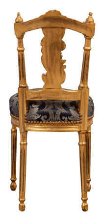 Biscottini Biscottini Sedia Poltroncina Luigi XVI Faggio Foglia Oro Intagliata 40x46x92