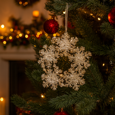 Pendente corona pensile per albero di Natale per decorazioni natalizie h 12 cm