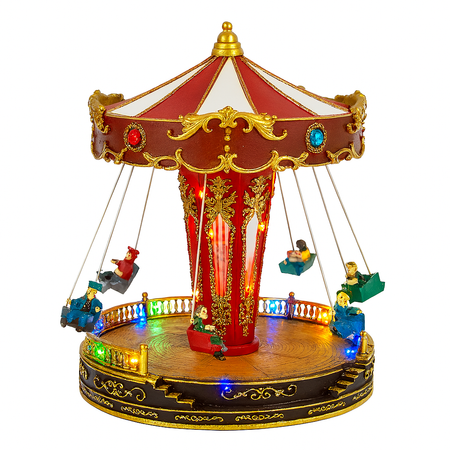 Carosello animato con luci led e movimento per decorazioni natalizie