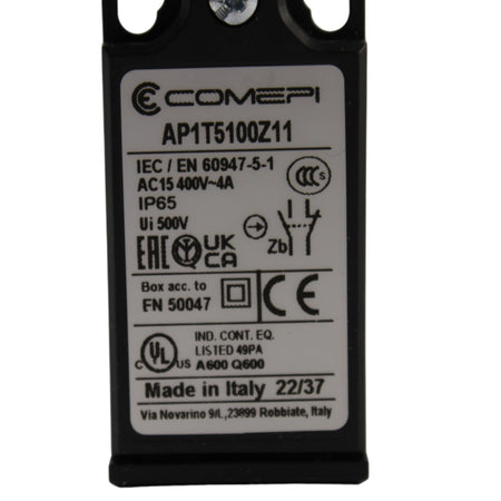 Interruttore finecorsa leva regolabile (passo 2mm)1NO+1NC PG13,5 Aleyay