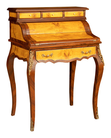 Biscottini Biscottini Scrittoio Secretaire Legno Noce Intarsi Artigianale 83x53x112 Design