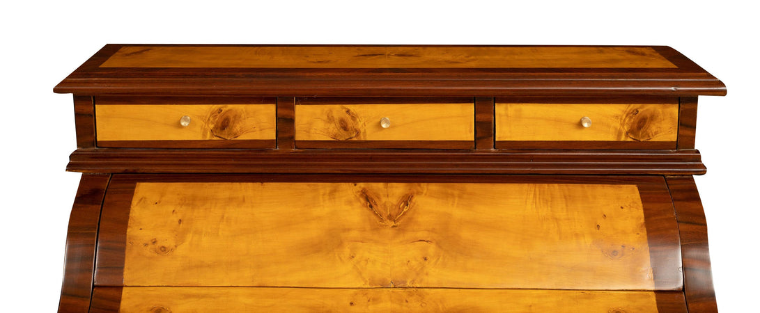 Biscottini Biscottini Scrittoio Secretaire Legno Noce Intarsi Artigianale 83x53x112 Design