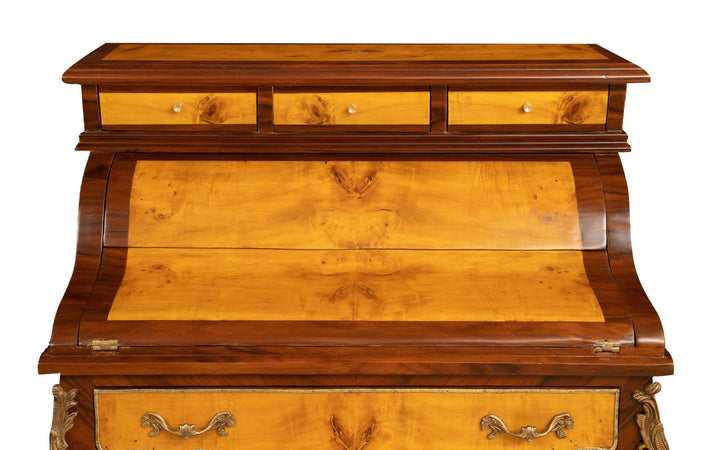 Biscottini Biscottini Scrittoio Secretaire Legno Noce Intarsi Artigianale 83x53x112 Design