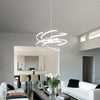 Lampadario In Metallo Moderno Nest Bianco Led Luce Calda Grande
