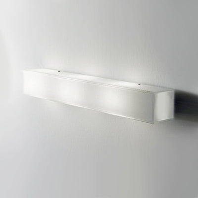 Applique Illuminando CUBIC 3 E27 55CM LED lampada parete soffitto moderna vetro bianco interno