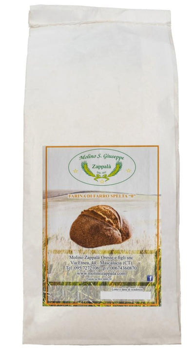 5 Kg Farina di Farro Spelta  tipo 0 -MOLINO ZAPPALA'