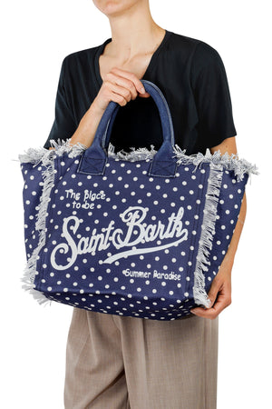 MC2 SAINT BARTH MC2 Saint Barth - Borsa grande - 450958 - Blu/Bianco da donna