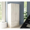 KIT ARMADIO 2 ANTE 2 CASSETT CM. 80X50X190H COLORE BIANCO ROVERE CEMENTO