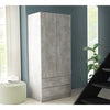 KIT ARMADIO 2 ANTE 2 CASSETT CM. 80X50X190H COLORE BIANCO ROVERE CEMENTO