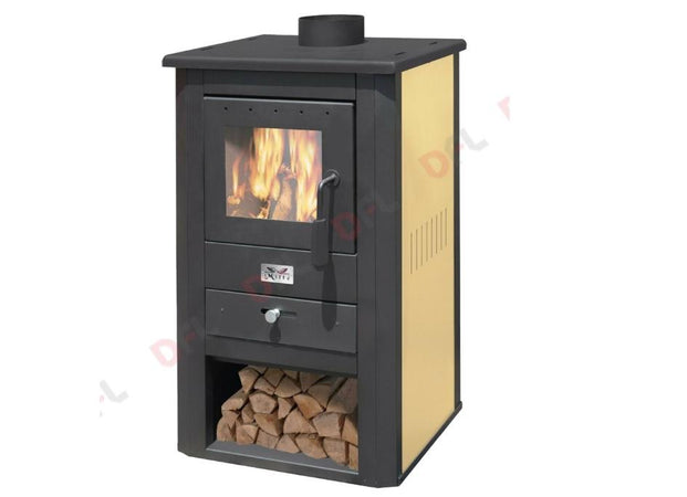 STUFA A LEGNA PALLADE MILLE 13 KW COLORE NERO/BORDEAUX O NERO/AVORIO 110 KG