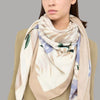 Liu Jo foulard beige floro zebrato 120X120 2F5075T0300
