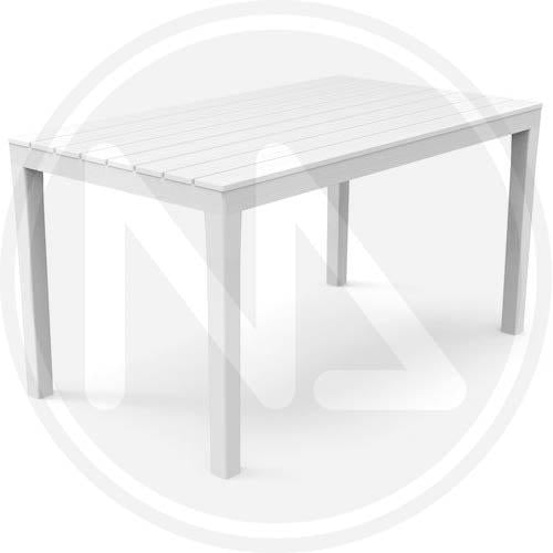 TAVOLO MARAONE IN RESINA EFFETTO LEGNO ARREDO GIARDINO CM. 138X78X72H