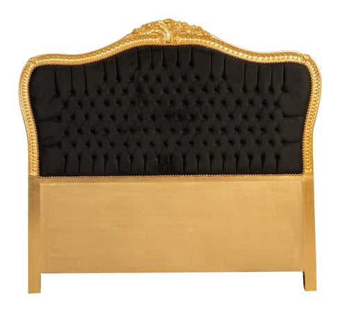 Biscottini Testiera Letto Biscottini 171x6x153 Faggio Massello Imbottita Foglia Oro Stile