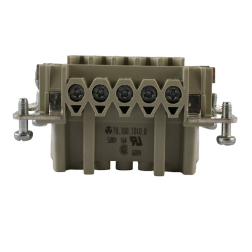 Inserto connettore femmina 10 poli a vite WIELAND