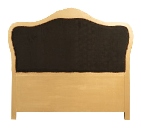 Biscottini Testiera Letto Biscottini 171x6x153 Faggio Massello Imbottita Foglia Oro Stile