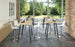 Tavolo verniciato in melaminico e gambe metalliche per sale riunioni cm. 80/140/160/180x105h