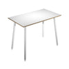 Tavolo verniciato in melaminico e gambe metalliche per sale riunioni cm. 80/140/160/180x105h